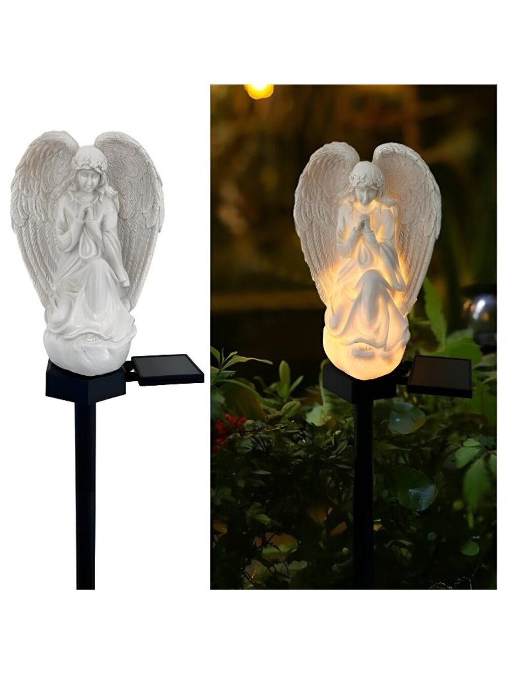 Solar Garden Angel Lights, Waterproof Outdoor Garden Angels Statue Decorations